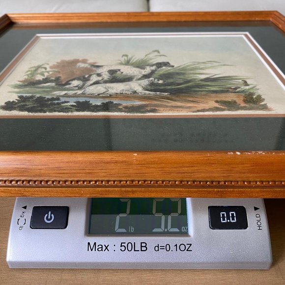 Antique "Setters" By R Pollard Engraver & Print seller Framed Glass Cover - Picture 8 of 9